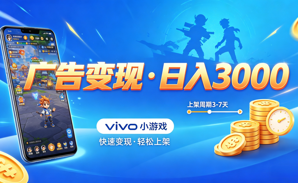 vivo小游戏广告流量变现,绿色稳定!-星讯速推